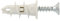 Molly M30230-XJ Sting Chevilles auto foreuses Nylon 25 mm avec Vis, Gris, Set de 30 Pièces