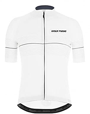 UGLY FROG Designs Trikots Shirt im Streifen-Kostüm für Fitnessstudio/Radsport, Polyester T-Shirt mit kurzen Armen für Damen