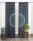 Popular Handicrafts Indischer Hippie-Vorhang, Bohemian-Stil, wunderschöner Elefant, Mandala, Paneele, blaues Tarquiose