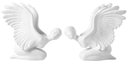 Creative Bookends Céramique Porte-Livre de Bureau Organisateur Bureau Ends Livre Support Bureau étagère Accueil école Papeterie Décoration (Color : White)