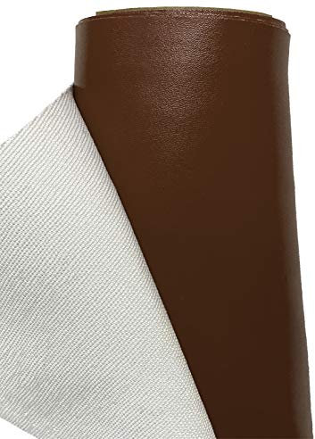 A-Express Kunstleder Lederimitat Wasserdicht Leder Stoff Schneiderei Kleidung Kleid Meterware - Braun - 50cm x 140cm
