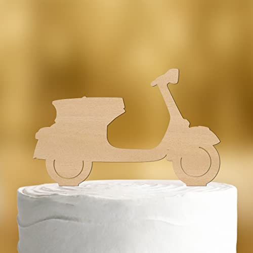 Cake Topper Vespa [retro] - Holz 4mm - für die Geburtstagstorte - Geburtstagsdeko Tortenaufleger happy birthday party deko Geschenkideen Happy birthday tortendeko Geburtstag