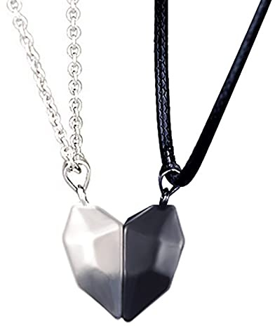 VGWON Magnetische Halskette für Pärchen, Partner Kette | Geschenk für Ihn Sie Freund Freundin, 2 gegenseitig attraktive Liebesketten, Geschenk für Valentinstag Weihnachten