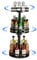 YunNasi Porta Spezie per Cucina Portaspezie Girevole In Acciaio Inox Nero Lazy Susan Organizer Scaffale da Cucina (3 Tiers, Rotondo)