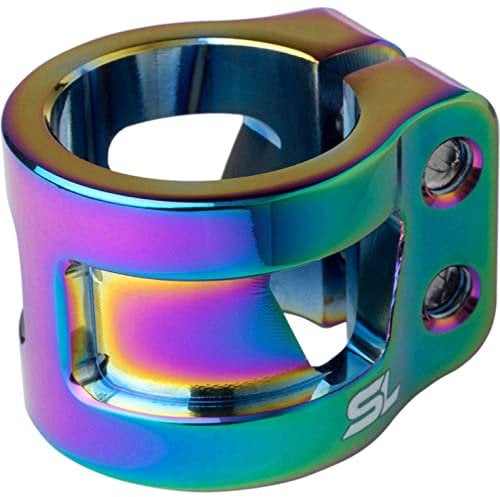 Core SL (Super Light) Double Scooter Collar Clamp - 2-Bolt Lightweight Scooter Clamp (Neochrome)