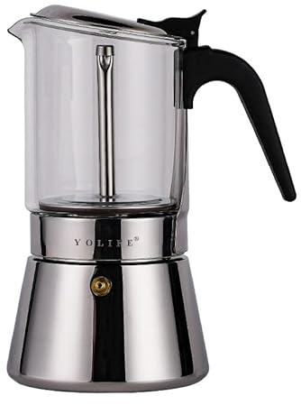 Moka Express Cafetière Italienne Induction Espresso Maker Acier Inoxydable Pour Les Cuisinières à Gaz Et Les Cuisinières à Induction