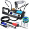 WEP 927-IV 110W Soldering Iron Station Kit with LED Magnifier, 2 Helping Hands, 30g Lead-Free Solder Wire, 3 Soldering Tips, Desoldering Pump, ESD-Safe Tweezers