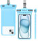 Universelle wasserdichte Handytasche mit Schlüsselband, Handy, IP8X, Tauchen, Outdoor, Strand, schwimmend, Unterwasser, bis zu 17.8 cm (7 Zoll) Dry Bag, 3D nahtlos, Handyhülle für iPhone, Hellblau