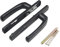 Kit de poignées de porte en UPVC, 1 kit de rechange pour poignées de porte de 210 mm avec pièces assorties – Noir, 85 mm PZ (centres)