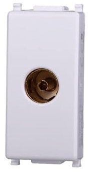 MODULO PRESA TV 1P BIANCO CONNETTORE FEMMINA COMPATIBILE CON VIMAR SERIE PLANA - ETTROIT