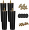 XineYuor Holz Tischbeine,4PCS Schwarz Möbelfüße Holz Tischbeine Möbelbeine Ersatz Sofafüße Holzbeine für Möbel Schrank Beine Schrankfüße mit Montageplatten und Schrauben Für Sofa (20cm/7.87'', Noir)