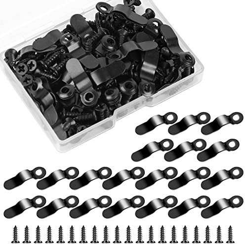 Lot de 100 boutons rotatifs pour cadre photo, clips de fixation pour cadre photo, clips de fixation avec vis, clips de support pour accrocher des photos