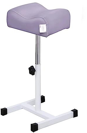 QUEESALN Pedicure Stand Stool Footrest Stand Adjustable Height Technician SPA Beauty Stand Stool with Non-slip SPA Salon Home Equipment Purple