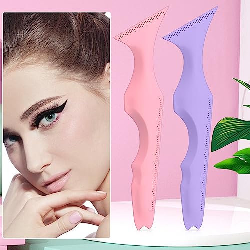 skytowards 2 Pezzi Stencil per Eyeliner in Silicone Stencil per Ombretto in Silicone Stencil per Trucco Occhi Attrezzi per Sopracciglia per Strumenti per il Trucco strumento per Mettere Eyeliner
