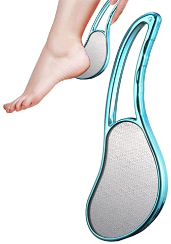 Lima per piedi in vetro, per rimuovere calli e pelle morta, 2 in 1, lima per piedi in nano cristallo, strumento per pedicure per piedi bagnati e asciutti, 17,5 x 5,8 cm