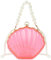 MilyaDE Damen Transparente Clutch Acryl Klare Muschel Geldbörsen Durchsichtige Schultertasche Umhängetaschen Handtasche mit 2 Perlen Ketten