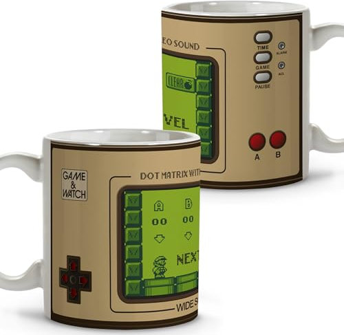 LolaPix Décoration gamer. Mugs originaux pour cadeaux. Mug personnalisé. Mug en céramique 330 ml. Cadeaux pour joueurs. Accessoires de jeux. Tasse Gameboy