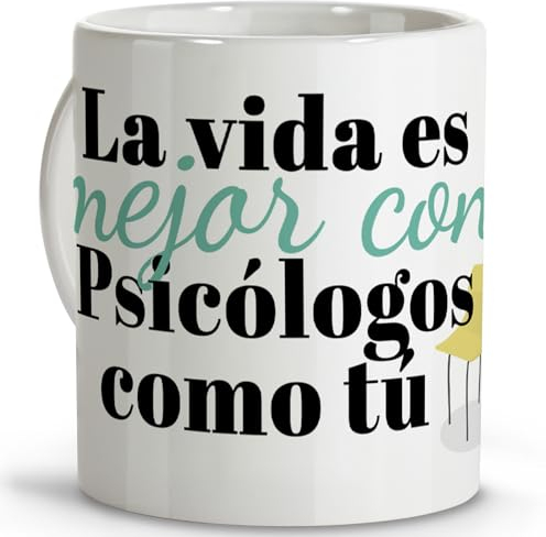 LolaPix Tazas con frases. Tazas originales para regalar. Regalos psicologos. Tazas personalizadas. Taza cerámica 330 ml.