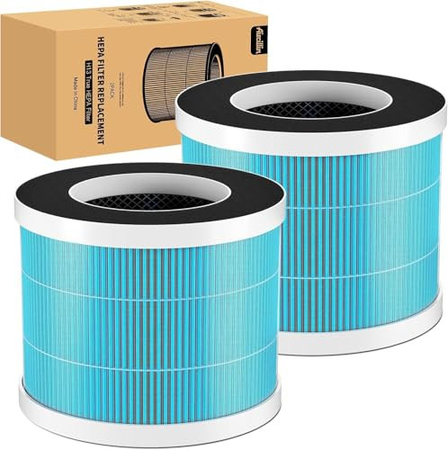 Aircillin 2-Pack H13 Filtro HEPA de Repuesto Aire AP0801, Filtro de Carbón Activado de Alta Eficiencia, Elimina Polen, Polvo, Caspa de Mascotas y Otros Alérgenos