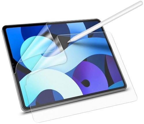 2 protectores de pantalla para iPad Air 5th/4th Generation & iPad Pro 11 pulgadas (2022/2021/2020/2018) Paper-feel película de papel transparente antihuellas, compatible con lápiz