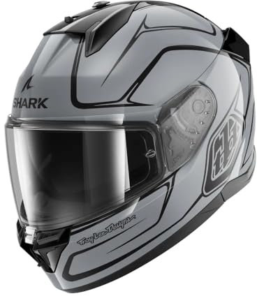 SHARK, Integraler Motorradhelm D-SKWAL 3 DRONE x TROY LEE DESIGN Silver Black Silver, M