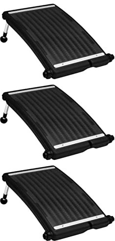Iiaky Gebogene Solar-Heizpaneele für Pool 3 STK. Pool Heizung Solar Poolheizung Outdoor Pool Heizung Pool Solarheizung 72,5x46 cm