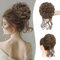Sofeiyan Haarteil mit Gummiband Gelockt Dutt Haarteil Mit Haaren Hochsteckfrisuren Synthetisch Messy Bun Haar Tousled Updo Haarteile für Damen, Hellbraun