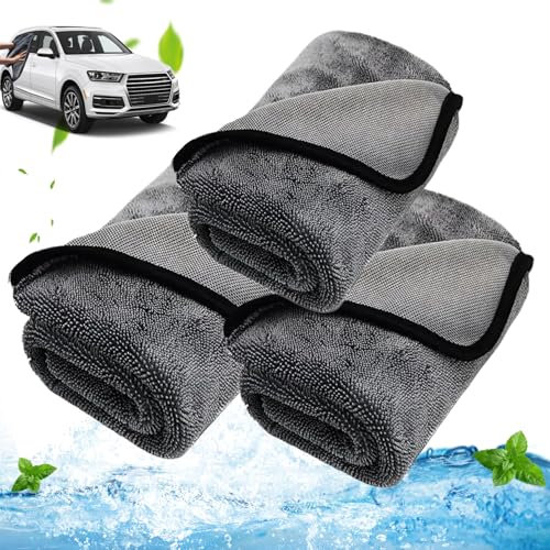 Wedhapy Car Wipes 3Pcs Magic Wipe Bathroom Drying Cloth 15.8x15.8'' Shiny Shower Towel Drying Towel for Bathroom, Car's, House, Kitchen