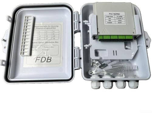 Schlankes Design 12 Port FTTH Glasfaser-Verteilerkasten für sichere Kabelhandhabung (12-adriges LC)