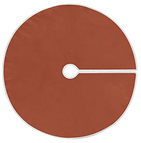 Tappeto Albero di Natale Plain Clear Rust Solid Color Gonna Albero di Natale Morbido Tappetino per Albero di Natale Protezion Copri Base Albero Natale per Natale Home Decor Capodanno L