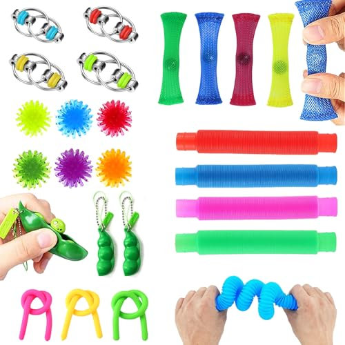 AHEJIOO Fidget Toys Set – 24 Stück Anti Stress Spielzeug, ADHS Hilfsmittel & Anti-Stress Gadget, Anti-Stress Spielzeug für Konzentration, Entspannung und Spaß für Kinder und Erwachsene