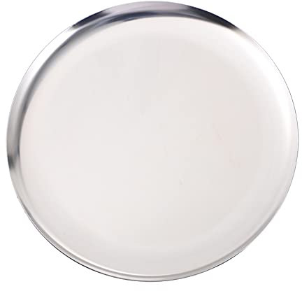 JEWEDECO Plateau De Service Inoxydable Plateau Décoratif Pour Bijoux Et Rangement Pour Fruits Et Collations Argenté