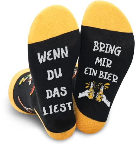 Zrebcley Geschenke Lustige Socken Herren 43-46 Neuheit Baumwollsocken Socken Mit Spruch Weihnachten Geschenke für Männer Frauen Teenager
