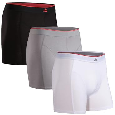 DANISH ENDURANCE Bambus Boxershorts Herren, Mit Eingriff, 3er & 6er Pack | Bambus Boxershorts mit Eingriff, Geruchshemmend & Atmungsaktiv, Scheuerfrei, für Alltag, Arbeit & Reisen