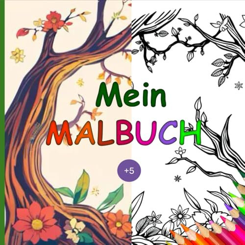 Mein Malbuch, Kindermalbuch ab 5 Jahren, leichte und komplexe Zeichnungen zum Ausmalen, mit Vorlage zum Nachmalen (JBMS - Malbücher für Kinder)