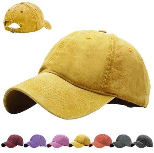 AUNGKWANG Délavées Casquette de Baseball pour Enfants, 100% Coton, Casquettes Sport Baseballs Ajustable, Plein Air Loisirs Basecap Casquettes de Baseballs, Garçons et Aux Filles de 5-10 Ans