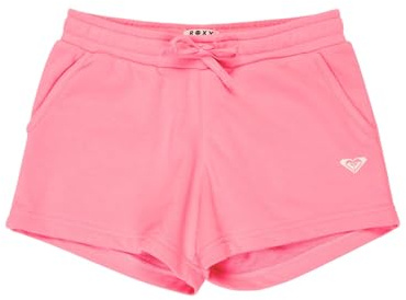 Roxy Hose mit elastischer Taille, Surf-Feeling, Frottee, kurz, Mädchen, Rosa