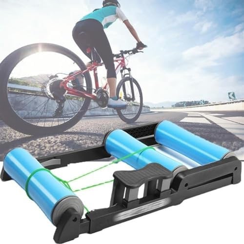 Rouleaux Pliables Robustes pour vélo d'intérieur, Rouleaux paraboliques Professionnels, entraîneurs de vélo réglables pour VTT de 24 à 29 Pouces et vélos de rou