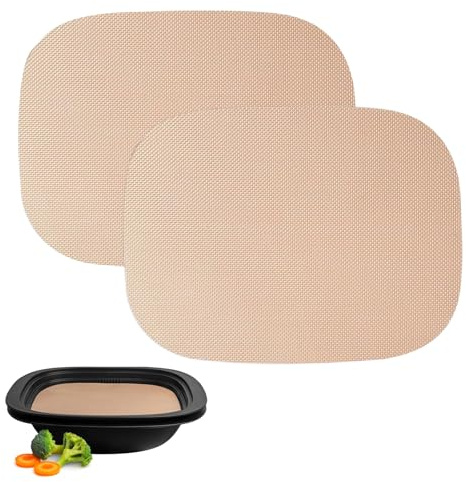 2 Stück Permanent Dauerbackfolie kompatibel mit Thermomix TM7 Varoma,Wiederverwendbares Premium-Backpapier,Zubehör kompatibel mit TM7 Varoma,Antihaftbeschichtet Backunterlage,Hitzebeständig Bis 250 °C