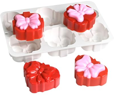 Silikonformen für Mousse-Kuchen, 3D-Backform für Kuchen, französisches Dessert, Gebäck, Eis, Bogen Liebe & Quadrat Geschenkbox
