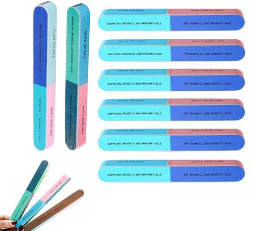 8 Pcs 7-Sided Nail Buffer Blocks, Multi-Grit Nail File Buffers for Acrylic, Gel & Natural Nails, Manicure Pedicure Tools for Home & Salon Use