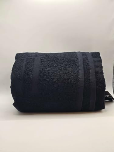 Emporio Armani EA7 Strandtuch aus Baumwolle mit Maxi-Logo Ton in Ton, 7X000678 (Schwarz)