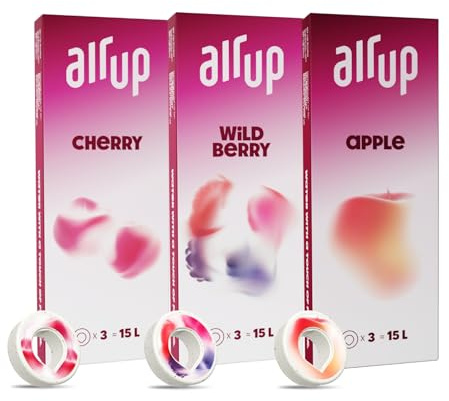 air up Fruity Flavor Mix Multipack - 9x Flavour Pods Wildberry, Apfel & Kirsche für 45L Wasser: Pure Trinkmotivation | Original für air up Flaschen