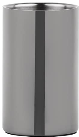 Olympia Ice Wine Champagne Cooler, Gunmetal Grey, 120(Ø) mm x 195(H) mm, Fassungsvermögen: 1 Liter, doppelwandige Isolierung, Edelstahl - Kommerzielle Bar, Restaurant & Heimgebrauch, DR743