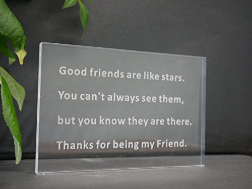 Homezone Friend Gifts for Women - Acrylic Sign with Quote - Best Friend Birthday Gifts, Inspirational Desk Decor, for Bestie, Thoughtful Friendship Appreciation Gift