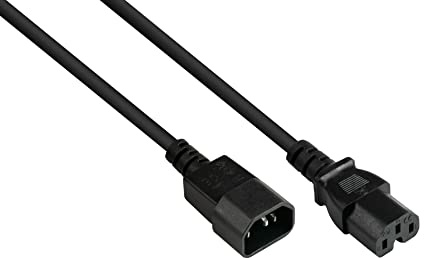 Good Connections P1450-S010 1m C14 (Straight) to C15 (Straight) 0.75mm² Black