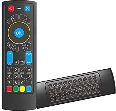 GOWELL Bluetooth Remote específicamente Compatible con Amazon Fire TV y Fire TV Stick Control Remoto de Aire con Teclado Air Mouse, Compatible con Windows/Raspberry pi 3- (No Alexa)