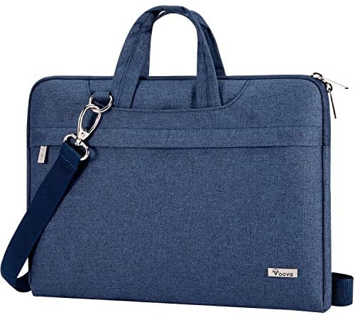 Voova Laptop Bag 15 15.6 Inch, Waterproof Laptop Case Sleeve with Shoulder Strap, Computer Briefcase Cover for MacBook Pro 15/16, MacBook Air 15 M2, 16” HP Acer Lenovo Asus Laptop, Men Women-Blue