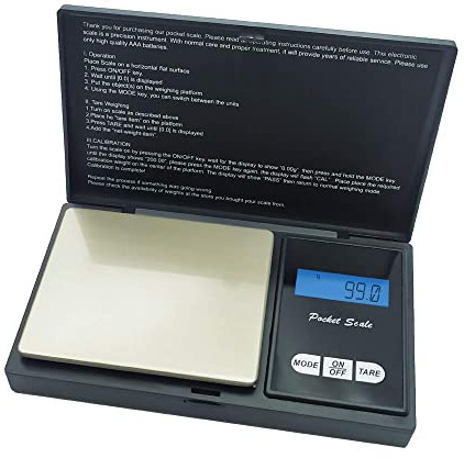 EUROXANTY Präzisionswaage | Digitale Waage mit LCD-Display | 7 Messeinheiten | Schmuckstücke | Präzision in der Küche | Kleine Größe 13 x 8 cm