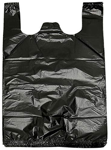 YYaaloa Lot de 100 petits sacs poubelle noirs en plastique avec poignées pour bureau, pique-nique, cuisine, chambre à coucher, sacs poubelles (lot de 100)